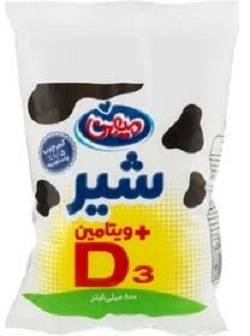 شیرکم چرب ویتامین D3 نایلونی 900میل میهن